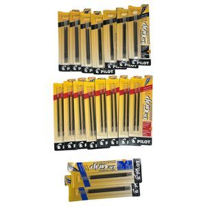 Pilot Dr. Grip Retractable Ballpoint Ink Refills Medium Red Blue Black Lot of 17